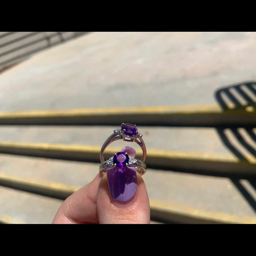 Two Amethyst rings